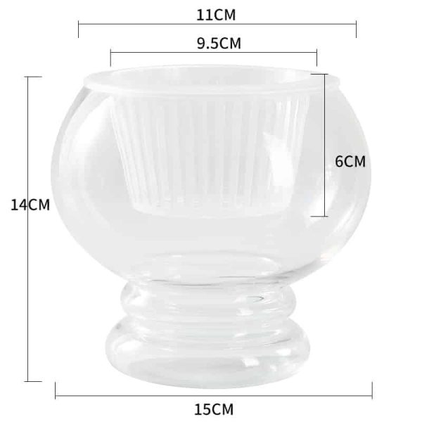 Transparenter Glas-Pflanztopf Hydroponischer Glas-Pflanztopf 8